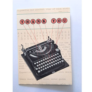 [cavallini] Thank you 카드 - vintage typewriter (GC-15)